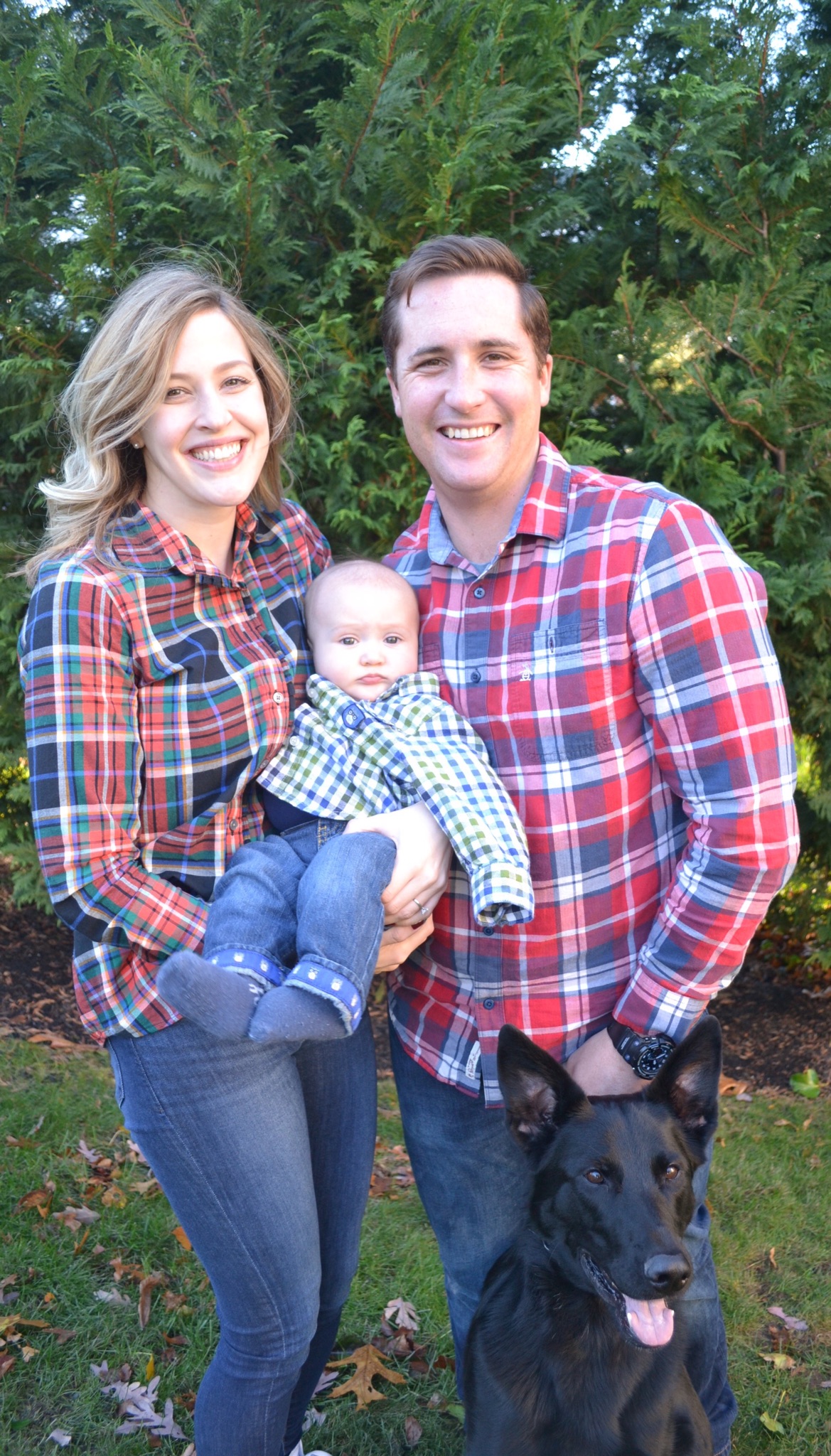 Gerard Driscoll, a Milton Home Builder, with his wife and son